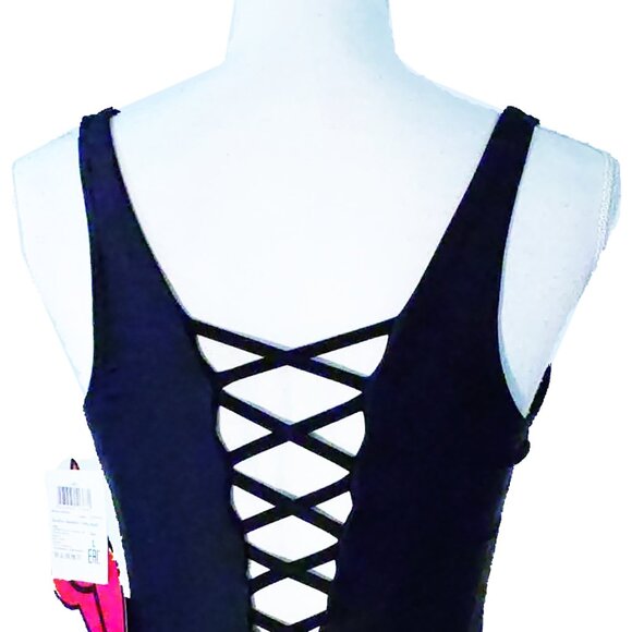 NWT: BonaFide One-Piece Trinity Swimsuit in Black - Picture 7 of 11